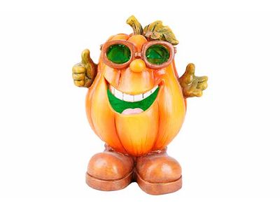 Pompoen Color Changing Led Face Oranje 3 0x22xh38cm Magnesium Excl 2 Aaa Batt