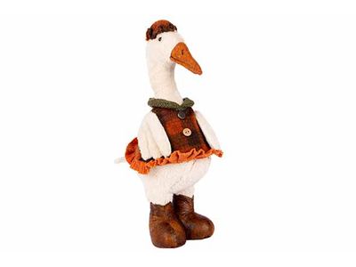 Eend Standing Girl Oranje 12,7x20,3xh40, 6cm Textiel