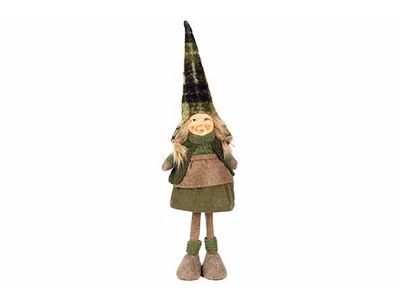 Kabouter Girl Groen 18x10xh56cm Textiel 