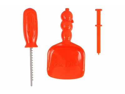 Pompoen Set3 Carving Kit Oranje 13x2xh17 Cm Kunststof