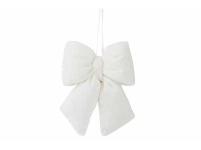 Hanger Strik Creme 12x3xh15cm Fluweel 