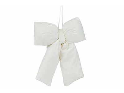 Hanger Strik Creme 36x7xh28cm Fluweel 