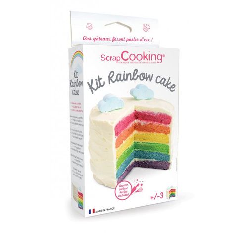 Bakset Regenboog taart  ScrapCooking