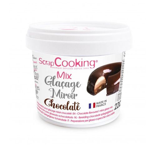 Chocolade spiegelglazuur 220g  ScrapCooking