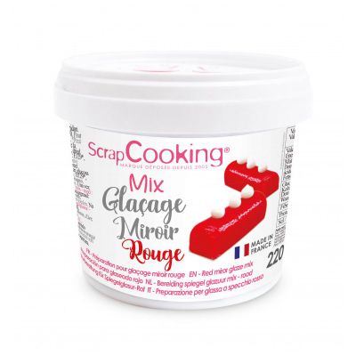 Glaçage miroir rouge 220gr  ScrapCooking