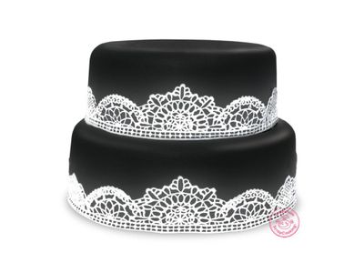 Suikerpasta rol zwart Ø36 cm