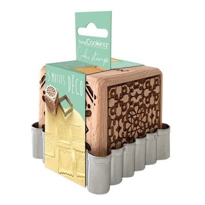 Koekjes stempel hout deco + cutter  ScrapCooking