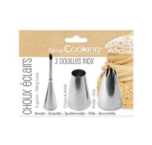 SET 3 DOUILLES CHOUX ECLAIRS UE6  ScrapCooking