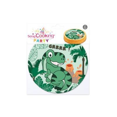 DISQUE AZYME DINO 15CM UE10  ScrapCooking