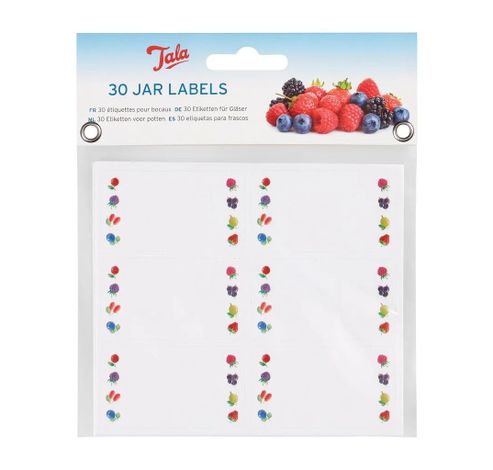 Set 30 etiketten fruit  Tala