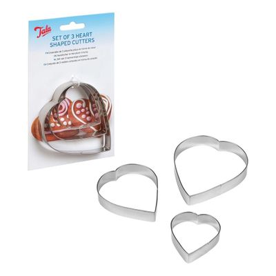 Set de 3 coupeurs coeur inox  Tala