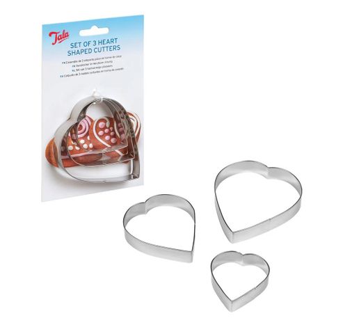 Set de 3 coupeurs coeur inox  Tala