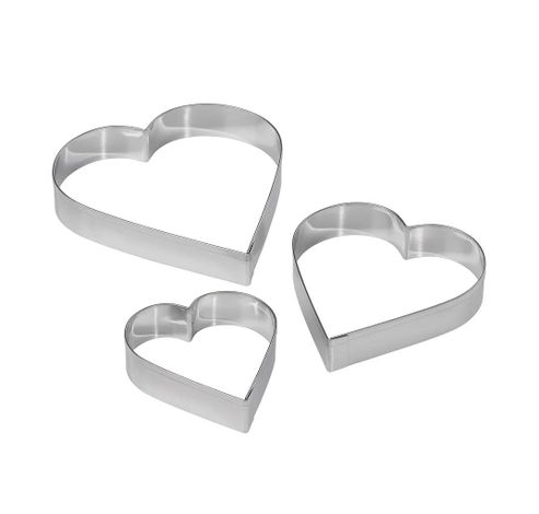 Set de 3 coupeurs coeur inox  Tala