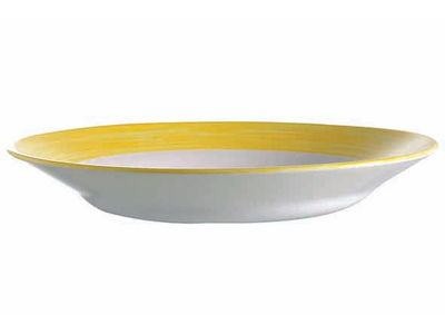 Brush Geel Diep Bord Set6 D22,6xh3,5cm