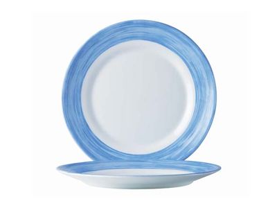 Brush Blauw Plat Bord 23,5cm 