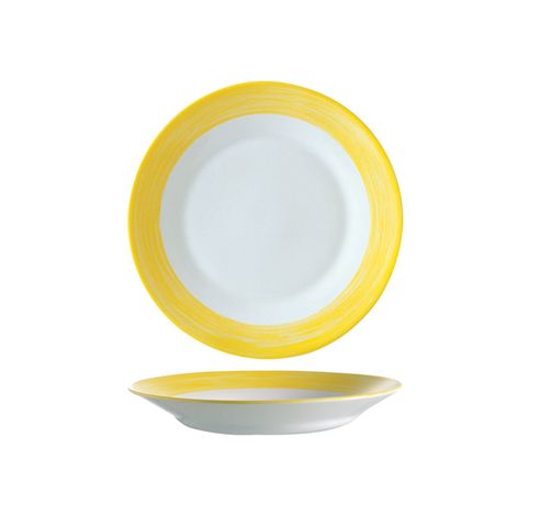 Brush  Jaune Assiette Creuse 22,5cm   Arcoroc