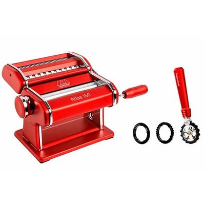 Atlas Set Pates - Machine Pates Rouge 150mm Et Coupe-pâtes  Marcato