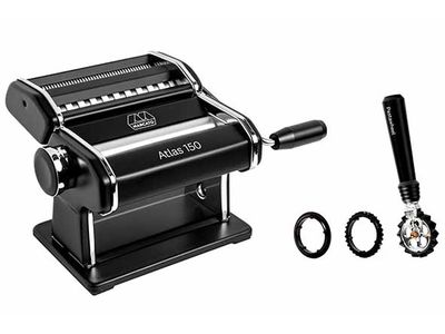 Atlas Set Pates - Machine Pates Noir 150mm Et Coupe-pâtes
