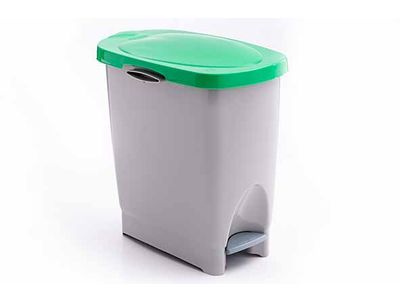 Recycled Ecobin Grijs / Groen 22l 42,4x26,2xh42cm
