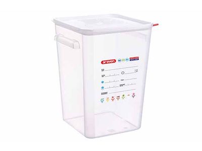 Vershouddoos 22l Pp Met Deksel Transparant  29x29xh40cm