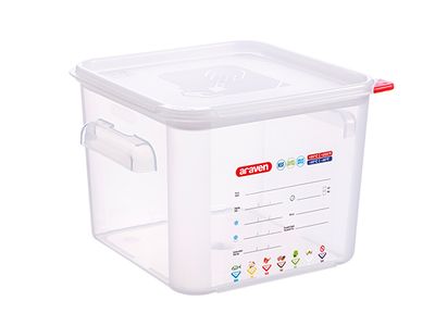 Vershouddoos 6l Pp Met Deksel Transparant 23,5x23,5xh19cm