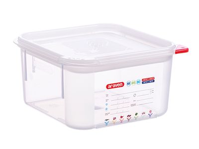 Vershouddoos 2l Pp Met Deksel Transparant 19,5x19,5xh10cm