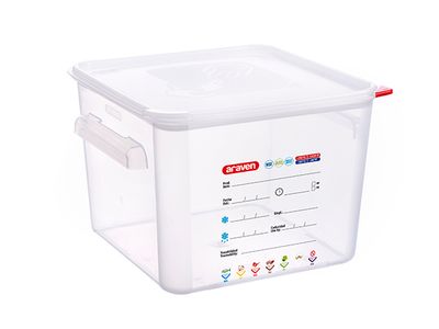 Vershouddoos 12l Pp Met Deksel Transparant 29x29xh21cm