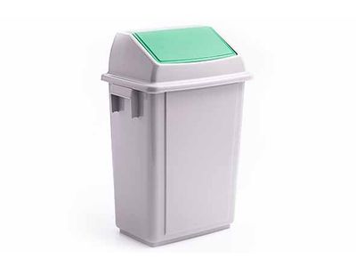 Recycled Bolero Afvalemmer Grijs / Groen 40l 43,5x30xh63,5cm