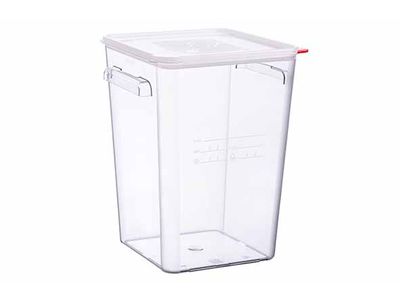 Vershouddoos 22l Pc Met Deksel Transparant 29x29xh40cm