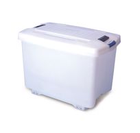 Boîte Alimentaire 90l 705x465x480 Transp Avec Couvercle Et Rouleaux - Colorclip 