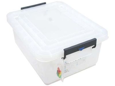Opbergbak 40liter M.deksel Transparant 5 A545