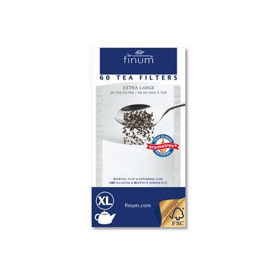 Finum 60 Filtre A Thee Xl - 102x195mm Jusqu'a 8 Tasses  Finum