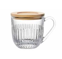 Ouessant Tasse Cafe 27cl Set2 Avec Couvercles En Bambou 