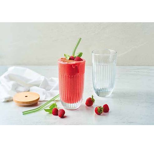 Ouessant Smoothie Glas 45cl Met Deksel Glazen Rietje En Borstel  La Rochère