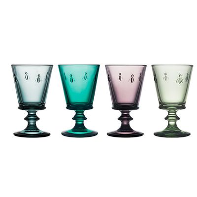 Abeille Wijnglas 24cl Set4 D8,5xh14,1cm 4 Verschillende Kleuren  La Rochère