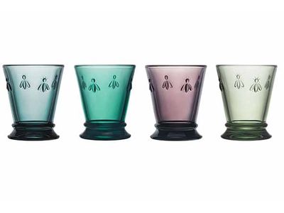 Abeille Tumbler 26cl Set4 D8,4xh10,3cm 4 Verschillende Kleuren