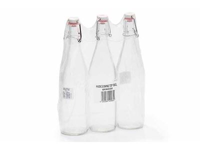 Swing Top Fles 0,5l Met Capsule Set3 D7xh29cm