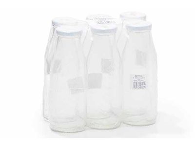 Fles 0,5l Met Deksel D48mm Set6 D7xh19cm