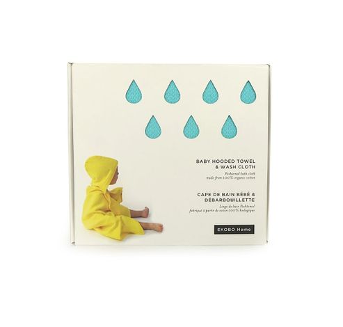 Home Baby Hooded Towel Set lagoon  Ekobo