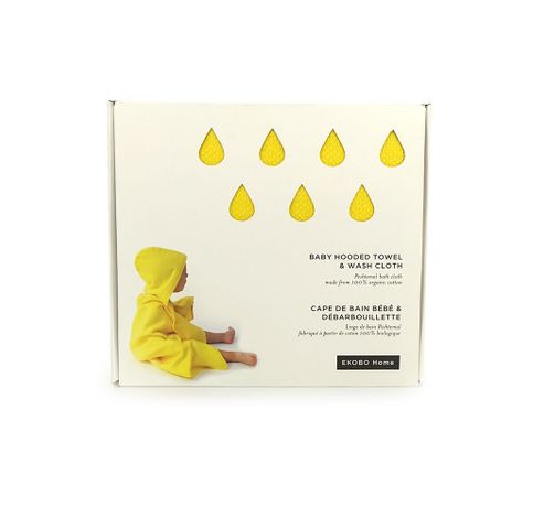 Home Baby Hooded Towel  Set lemon  Ekobo