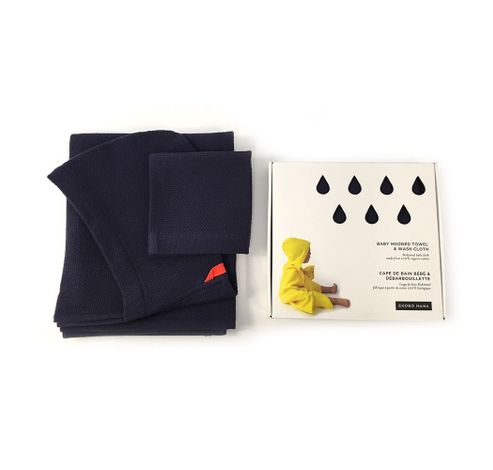 Home Baby Hooded Towel Set midnight blue  Ekobo