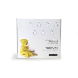 Ekobo Home Baby Hooded Towel Set white 