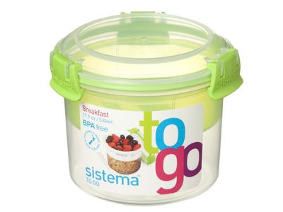 Sistema To Go bol à déjeuner avec compartiment et cuillère 530ml (6 ass.)