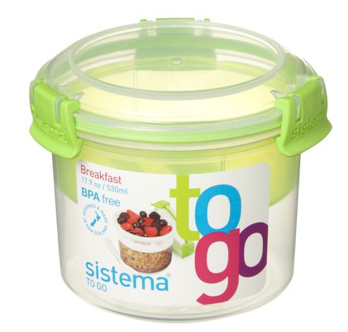 Sistema To Go ontbijtkom met compartiment Breakfast 530ml (6 ass.)  Sistema