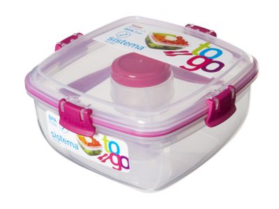 To Go bol salades avec compart. - pot à vin. et couvert 1.1L