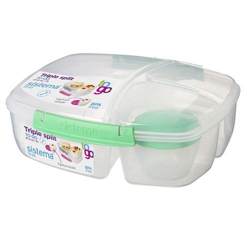 To Go lunchbox met 3 compartimenten & yoghurtpotje 2L  Sistema