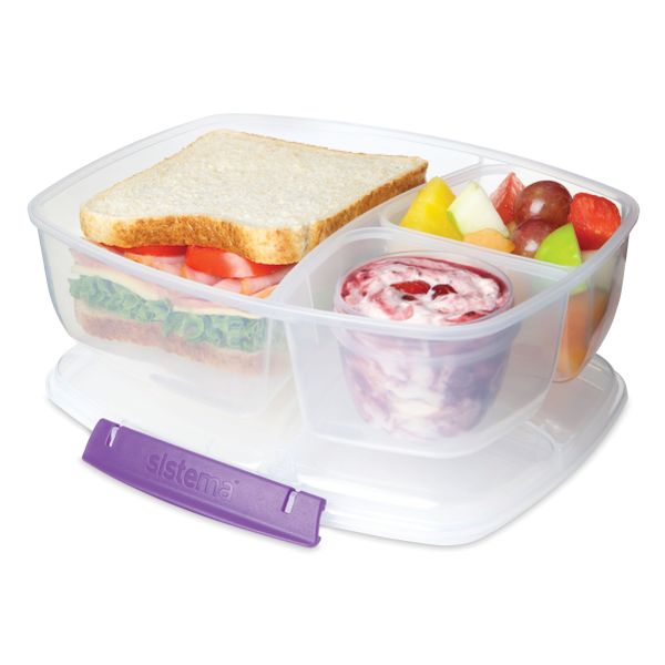 Sistema To Go lunchbox met 3 compartimenten & yoghurtpotje 2L