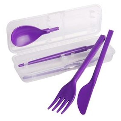 To Go bestekset - mes - vork - lepel & chopsticks  Sistema