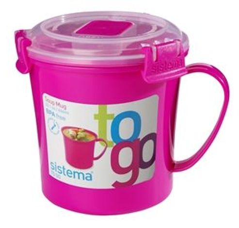 Microwave Colour soepmok roze 656ml  Sistema