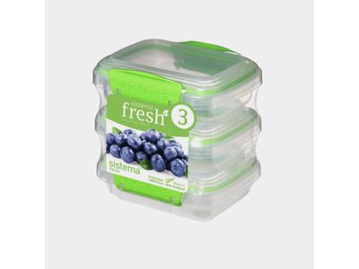 Fresh set van 3 voorraaddoosjes groen 200ml